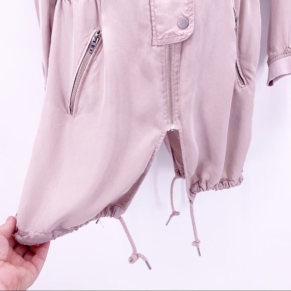 Blank NYC Mauve Long Rayon Zipped Jacket Sz Small - Picture 3 of 7